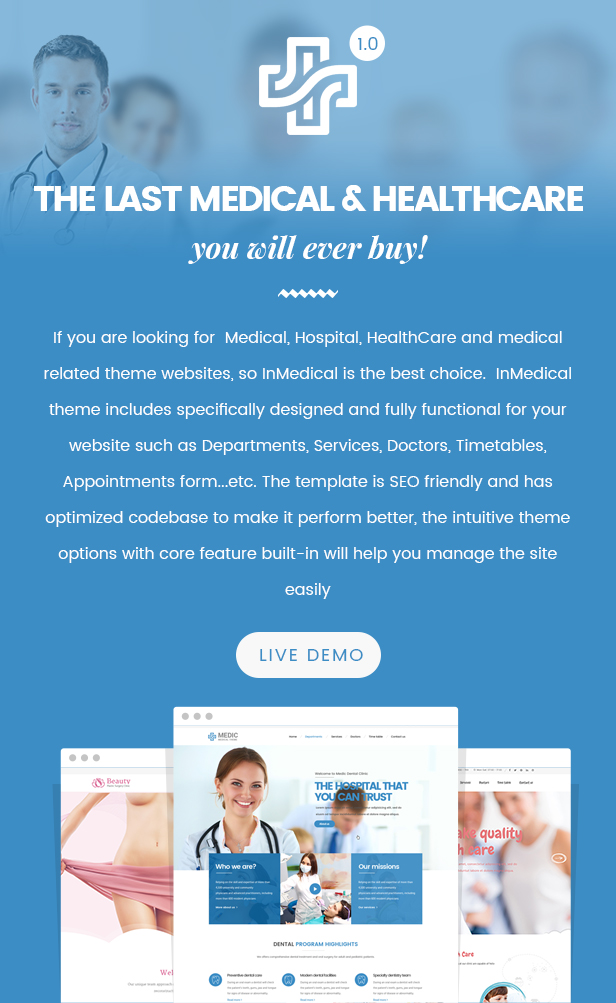 inMedical | Multi-purpose for healthcare WordPress Theme